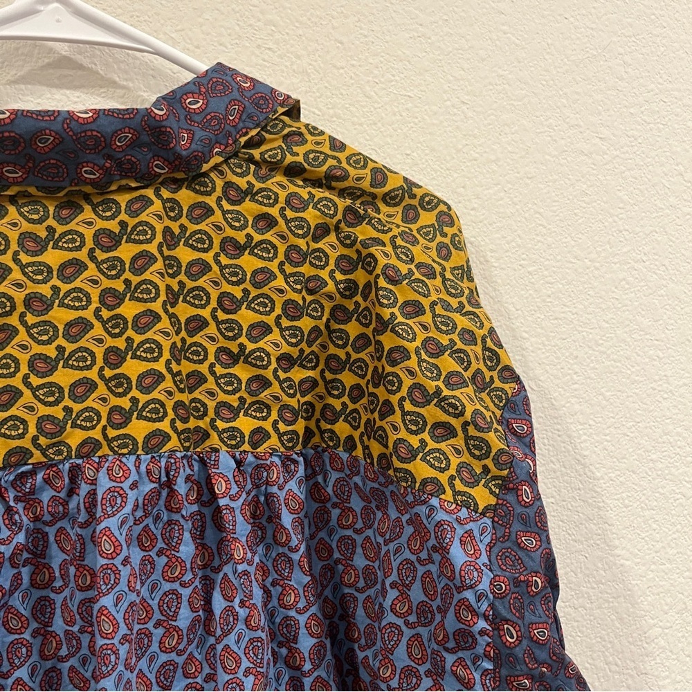 NEW Urban Outfitters Multicolor Patchwork paisley print Shirt size xsmall - Picture 10 of 10